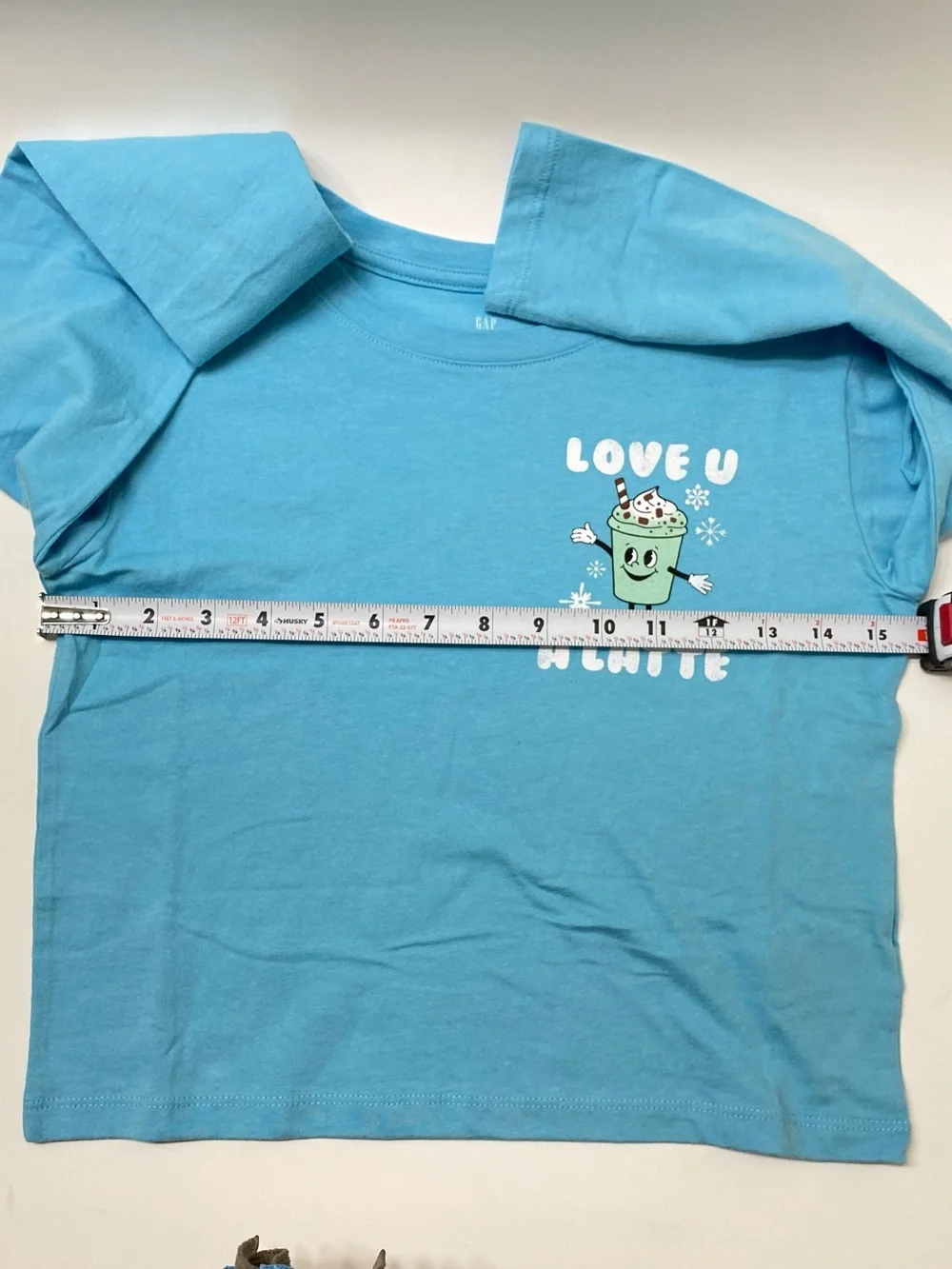 GAP Light Blue 'Love A Latte' Long-Sleeve Tee